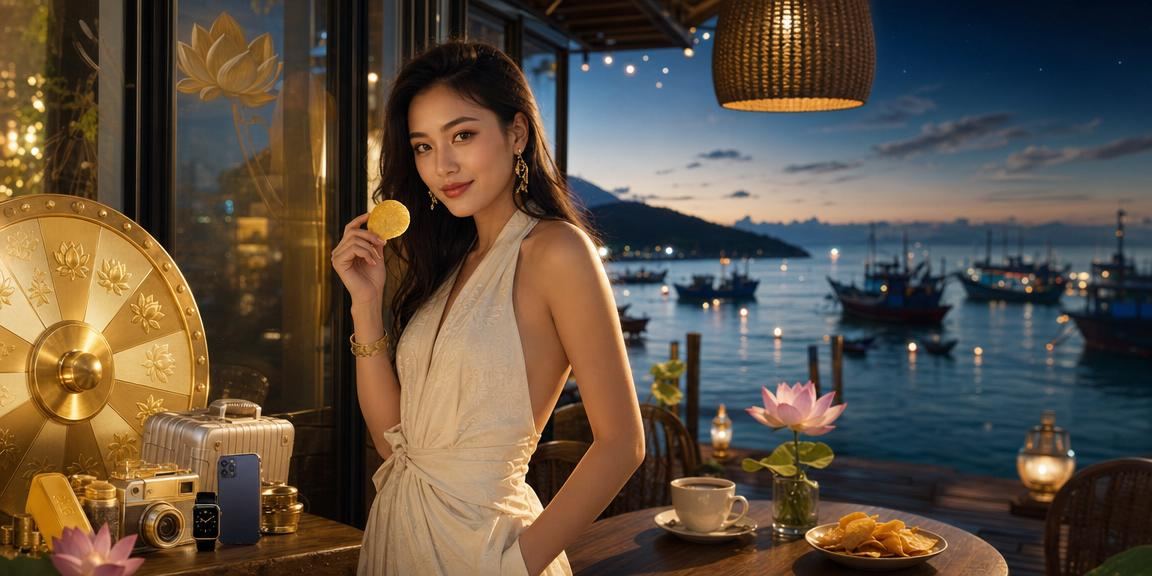 Khách chơi nhận thưởng rút thăm may mắn tại Mũi Né trong không gian cà phê